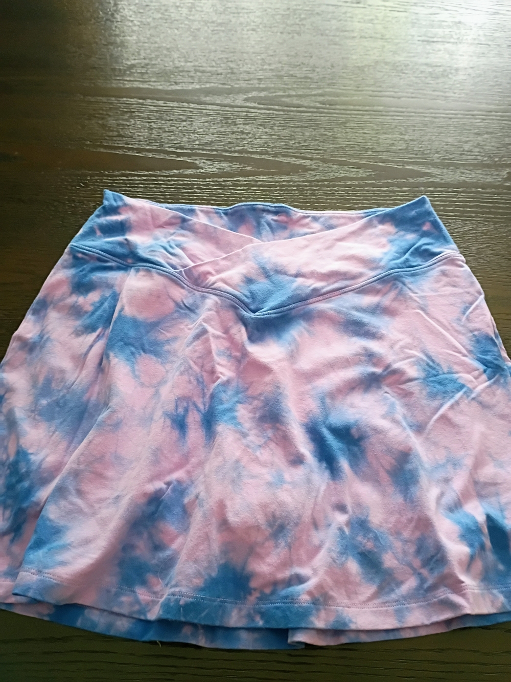 PINK Victoria's Secret Pink and Blue Tie-Dye Skater Skirt